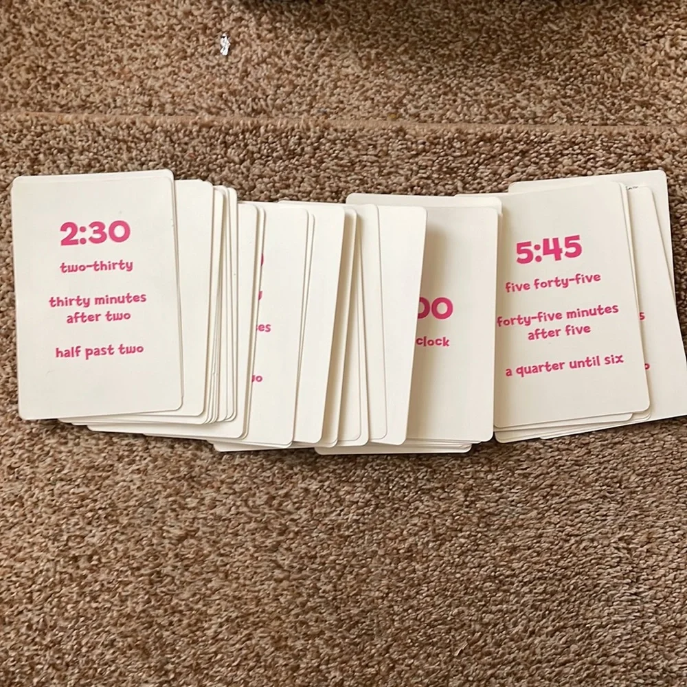 Barbie Telling Time Learning Cards